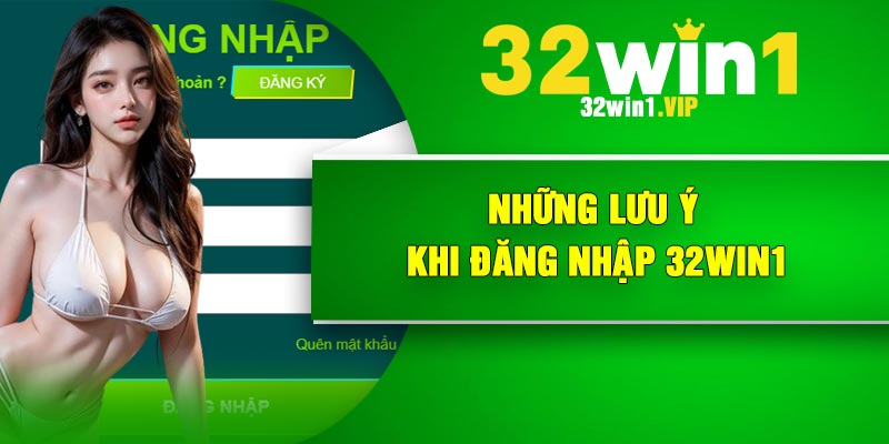 Những lưu ý khi đăng nhập 32Win1